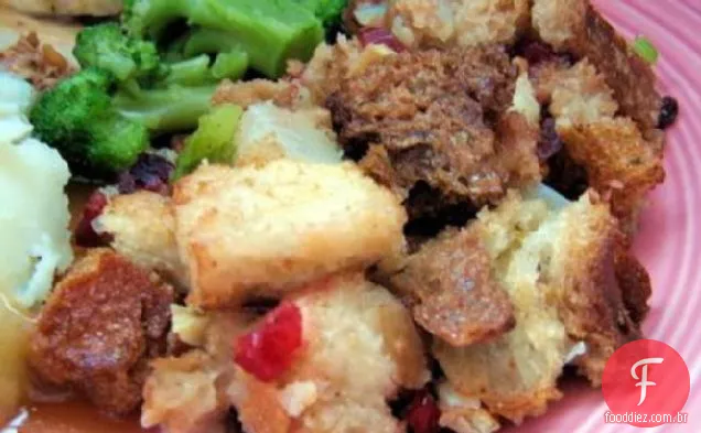 Recheio de frango assado com Cranberries e tomilho