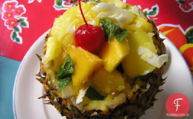 Salada de abacaxi com Cranberry da tia Phil