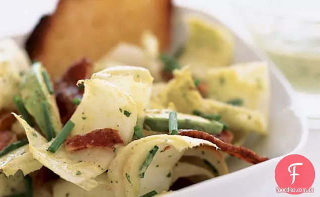 Salada Endive e Bacon com molho de abacate