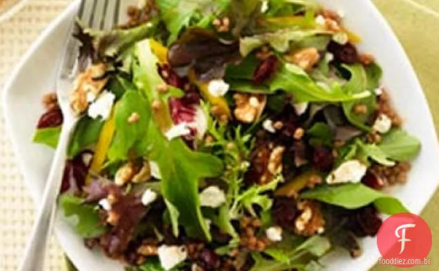 Mistura Mesclun de farelo com Cranberries e nozes