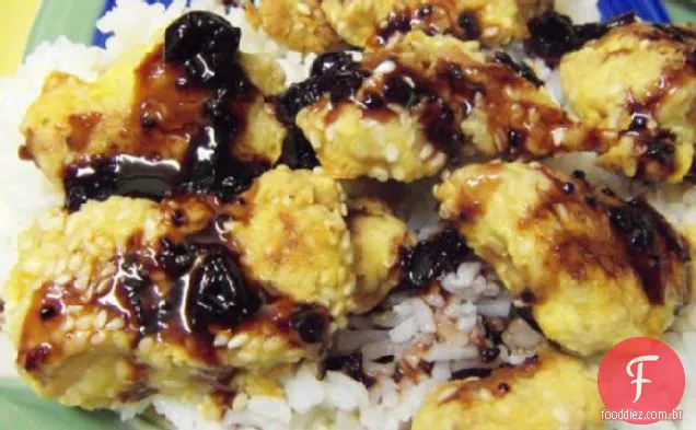 Frango De Gergelim Com Molho De Imersão