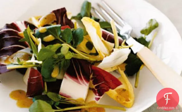 Red Endive e salada de agrião