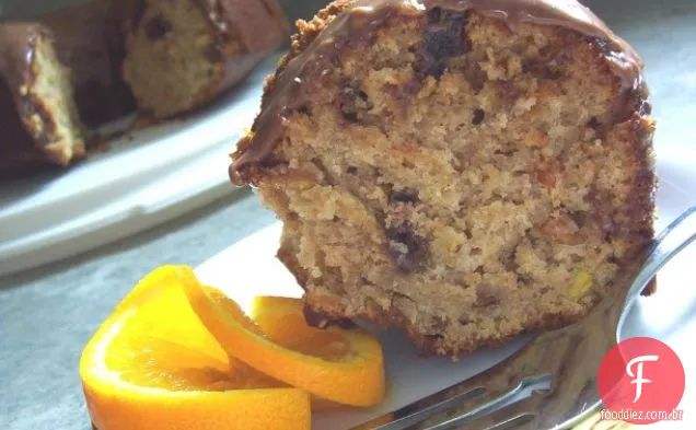 Bolo De Especiarias De Gergelim Com Cobertura De Laranja Chocolate