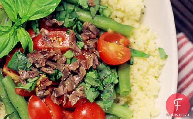 Anchovas, Tomates E Feijão Verde Cuscuz