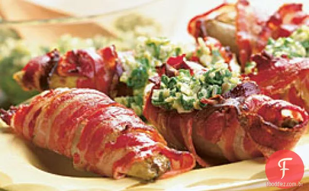 Endive Grelhado Ou Grelhado Com Pancetta E Salsa Verde