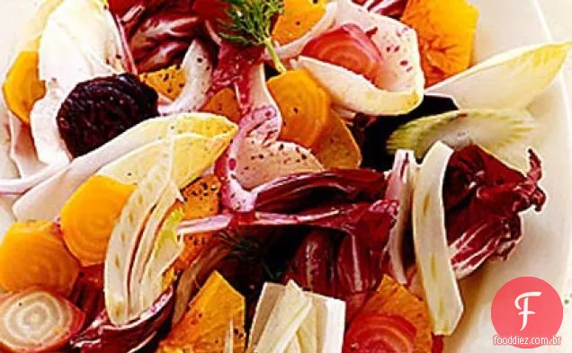 Salada de laranja com beterraba e erva-doce