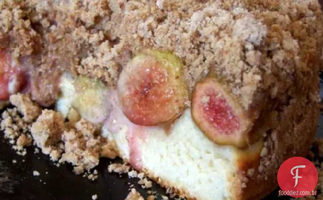 Streuselkuchen coberto W. figo fresco ou pêssego, ameixa (Máquina de pão