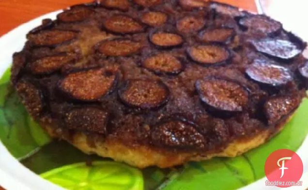Bolo De Figo Fresco De Cabeça Para Baixo