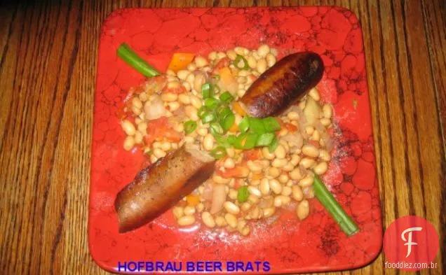 Hofbrau Cerveja pirralhos e ragu de feijão