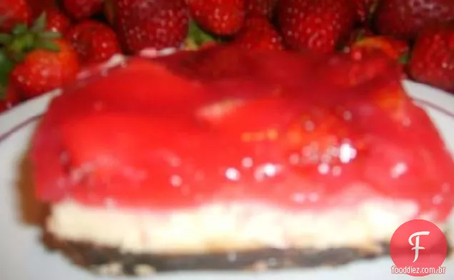 Não Assar Cheesecake De Morango