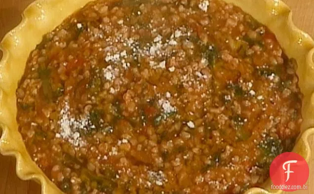 Bagas de trigo (Farro) e verdes: Farro e Verdure