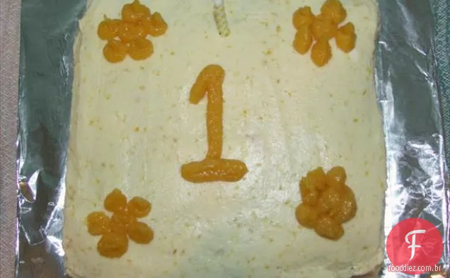Primeiro bolo de compota de maçã do bebê e Petit Fours
