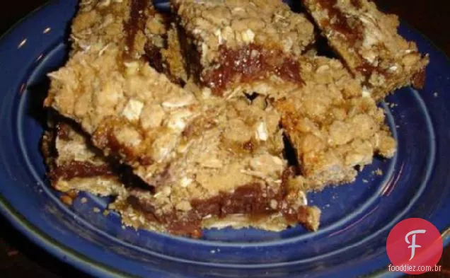 Barras De Aveia Caramelo-Chocolate