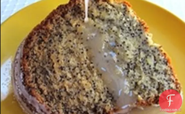 Bolo de papoila Purim com esmalte de limão