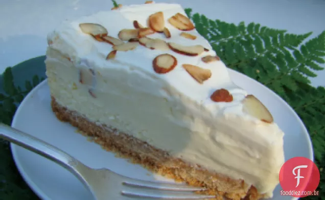Torta De Cheesecake De Amêndoa Torrada De 5 Minutos