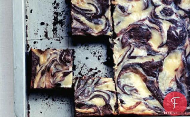 Cheesecake-Brownies Marmorizados