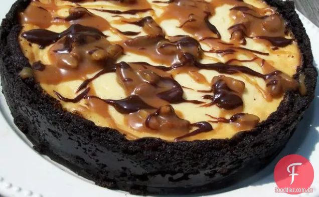 Cheesecake de ruibarbo e gengibre (baixo teor de carboidratos e sem glúten)