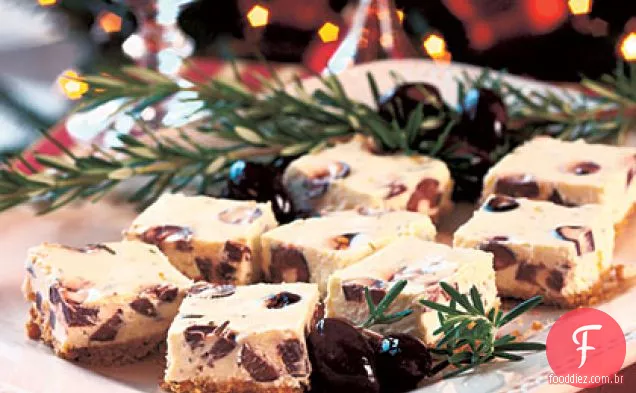 Savory Kalamata Cheesecake Squares