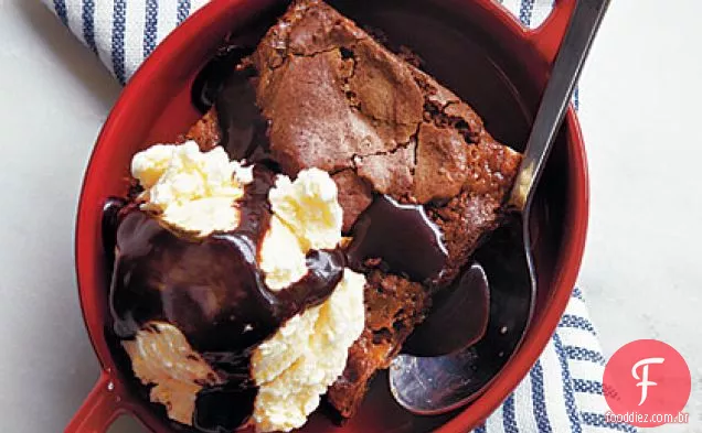 Chocolate Turtle Brownie Sundaes