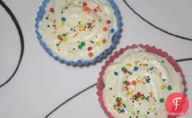 Cupcakes De Baunilha Sem Açúcar Com Baixo Teor De Gordura