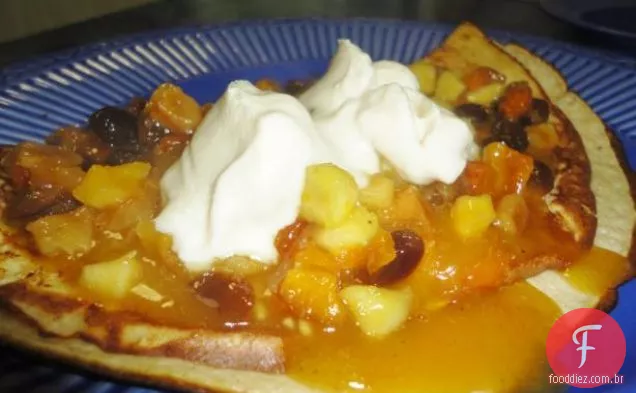 Taco Pizza Com Crosta De Pão De Milho