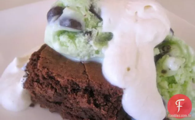 Menta e malva Brownie Sundaes