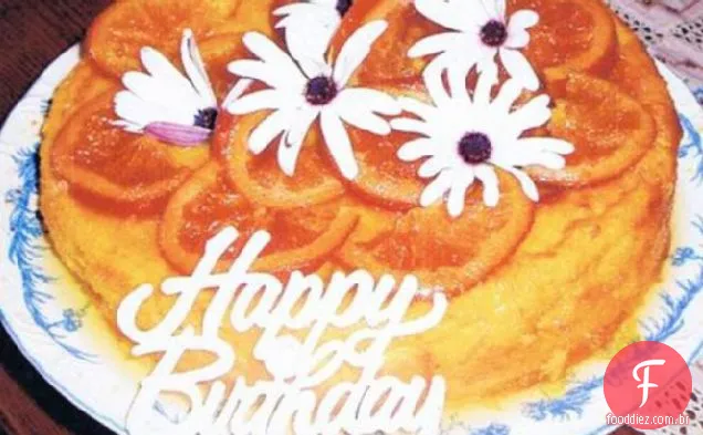 Bolo De Laranja E Amêndoa Com Glace Laranjas E Xarope