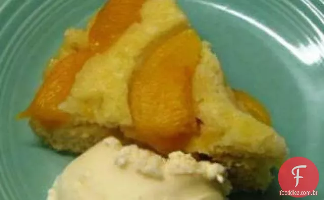 Bolo De Pêssego Com Baixo Teor De Gordura De Cabeça Para Baixo