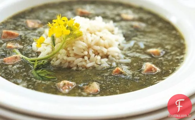 Gumbo z'Herbes com arroz perfeito
