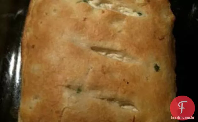 Croissant com pêssegos e mel