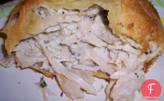 Frango e cebolinha Crescent Puffs