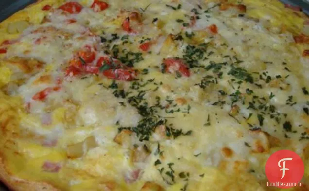 Salsicha e ovo café da manhã Pizza