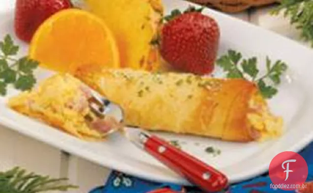 Presunto e queijo Strudel