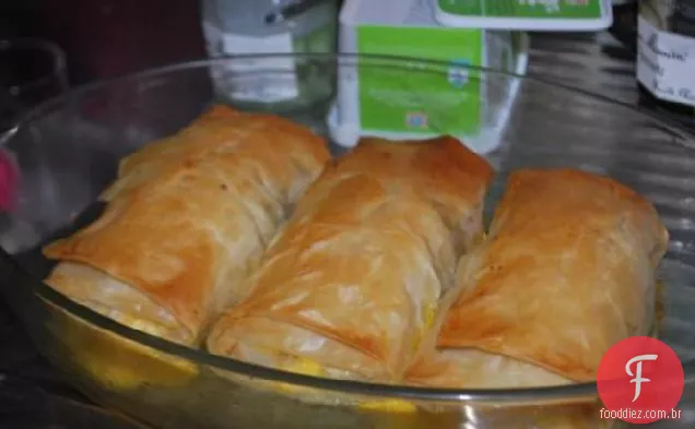 Frango Grego Embrulhado Em Phyllo