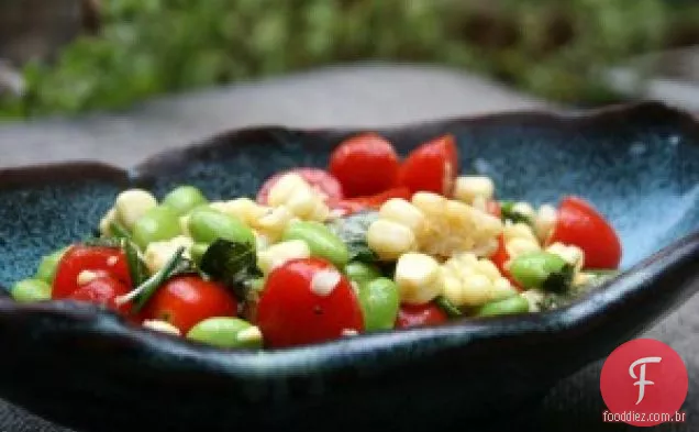 Edamame-salada de milho