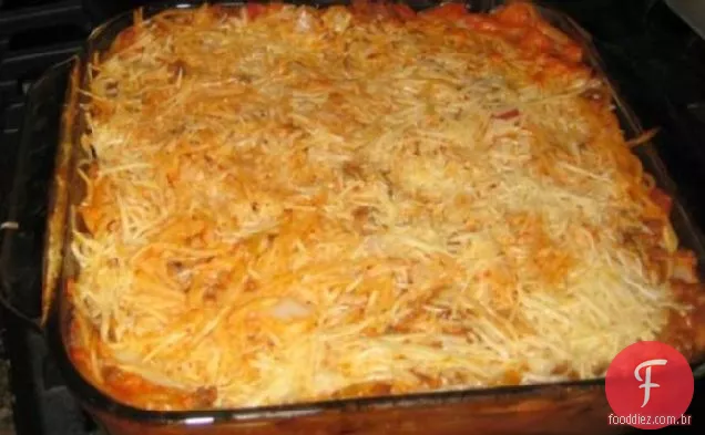 On The Fly Spaghetti Pie-espaguete assado