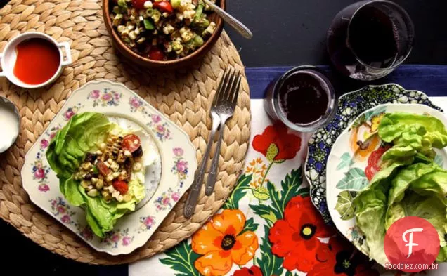BLT Corn Salad Wraps