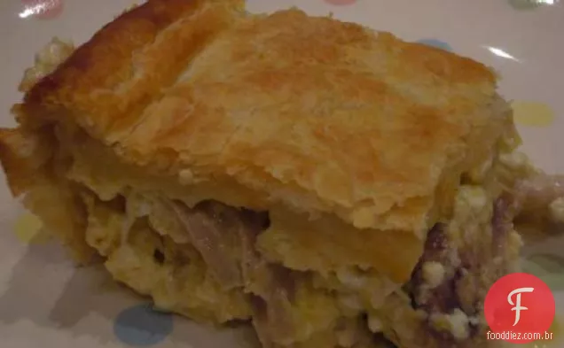 Torta de frango e queijo