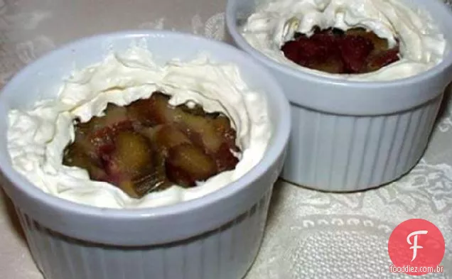 Torta De Creme De Ruibarbo