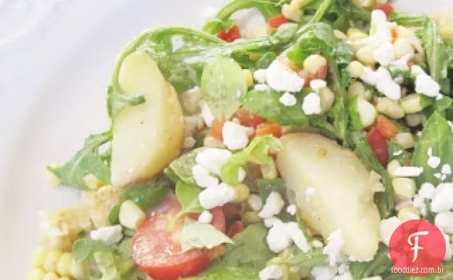 Salada De Milho Dourado Com Manjericão Fresco
