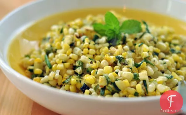 Salada De Milho E Abobrinha Com Cebolinha