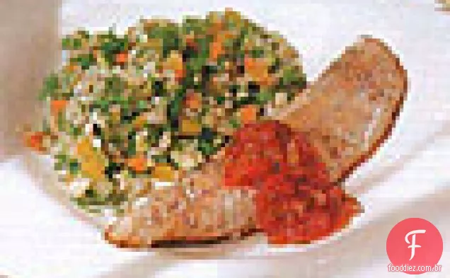 Cavala Grelhada Com Geléia De Tomate Picante