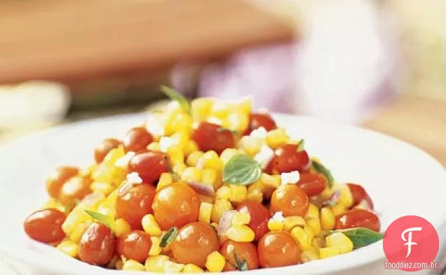 Salada de milho e tomate