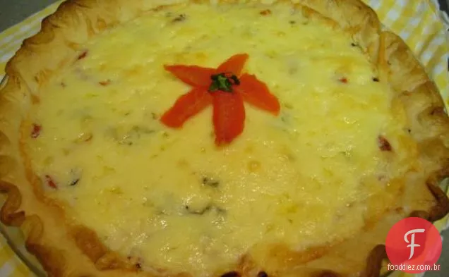 Torta de frango com queijo Stacy