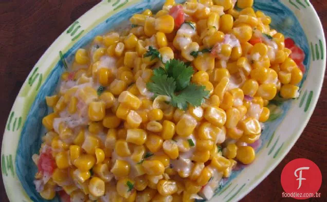 Salada De Milho Grelhada Com Limão E Coentro