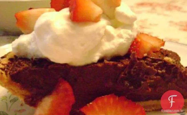 Torta De Pudim De Chocolate Escuro
