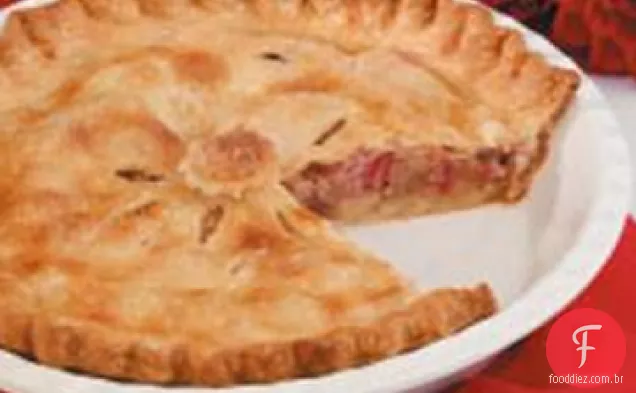 Torta De Ruibarbo De Crosta Dupla