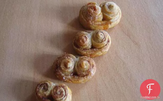 Palmiers (Biscoitos Franceses De Massa Folhada)