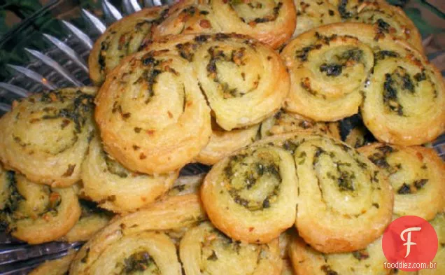 Palmiers Du Basilic (Biscoitos Salgados Com Aroma De Manjericão