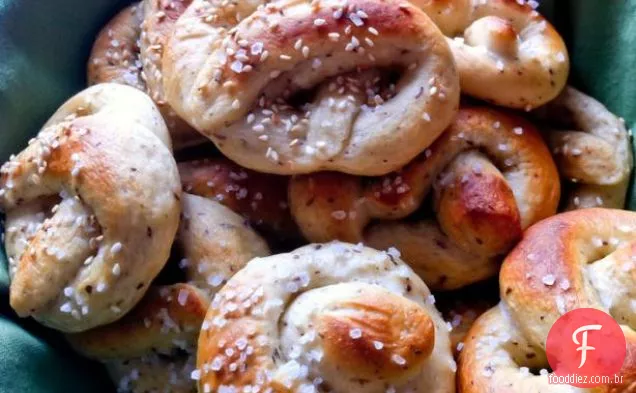 Nozes esmaltadas temperadas e mistura de Pretzel